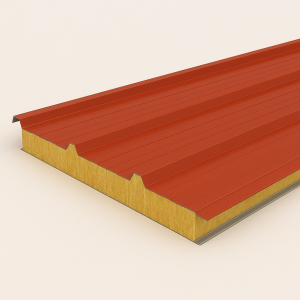 Кровельная сэндвич-панель МВ 100х1000(1000) мм оксид красный в наличии в Саратове